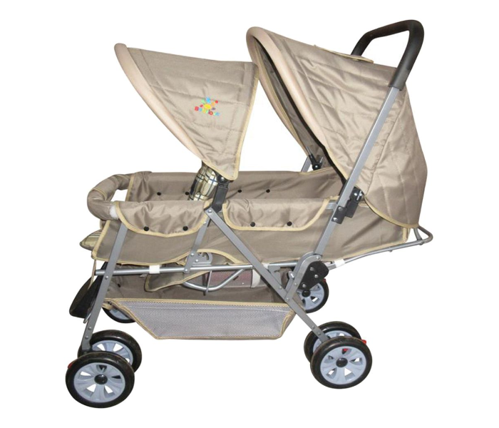 Baby Love 27-3113 Twins Baby Stroller - Brown - Zoom Image 3