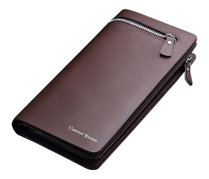 Curewe Kerien Leather Card Cash Bifold Wallet for Men - Brown - Zoom Image