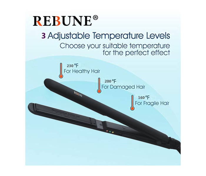 Rebune RE-2063 Beyond Imagination Professional Hair Straightener - Black - Zoom Image 2