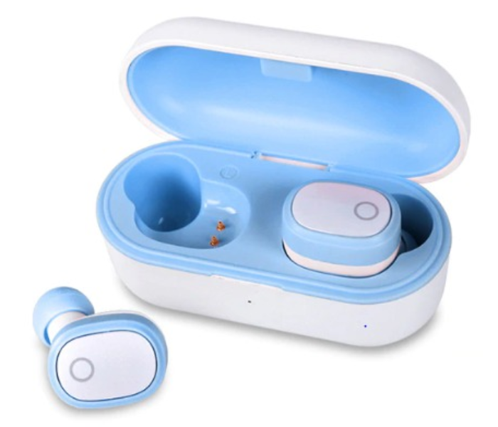 Lenovo HT18 TWS 5.0 Bluetooth Charging Box Truly Wireless In-Ear Headphone Headphone with Mic - Blue - Zoom Image