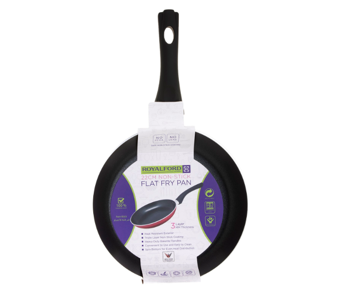 Royalford RF1263FP28 28 cm 3 Layer Non Stick Fry Pan – Red - Zoom Image 6