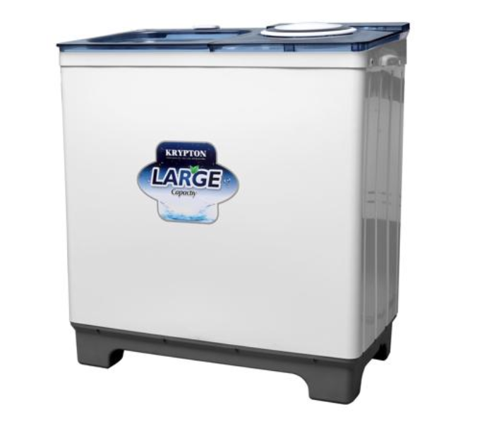 Krypton KNSWM6186 9.8 Kg Semi-Automatic Washing Machine White - Zoom Image 1