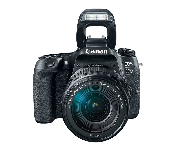 Canon EOS 77D 24.2MP Digital SLR Camera with EF-S 18-135 mm 3.5-5.6 IS USM Lens - Black - Zoom Image 9