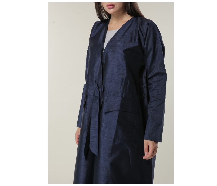 Moistreet Small Navy Abaya Set with White Under Abaya - Zoom Image 1