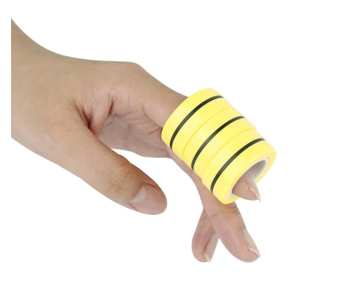 Magnetic Fun Spin Relief Stress Finger Game Attention Roller Ring - Yellow - Zoom Image 2