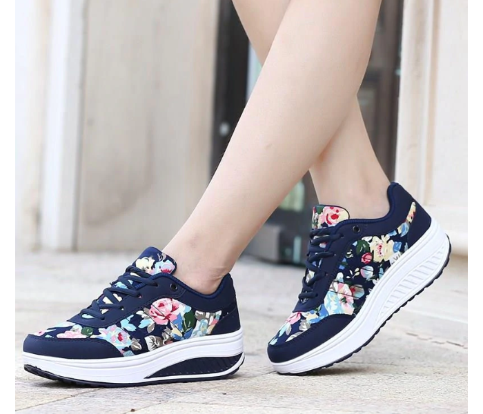 New Women Fashion Sneakers Femme Comfortable Shoes EU-42 -Blue - Zoom Image 2