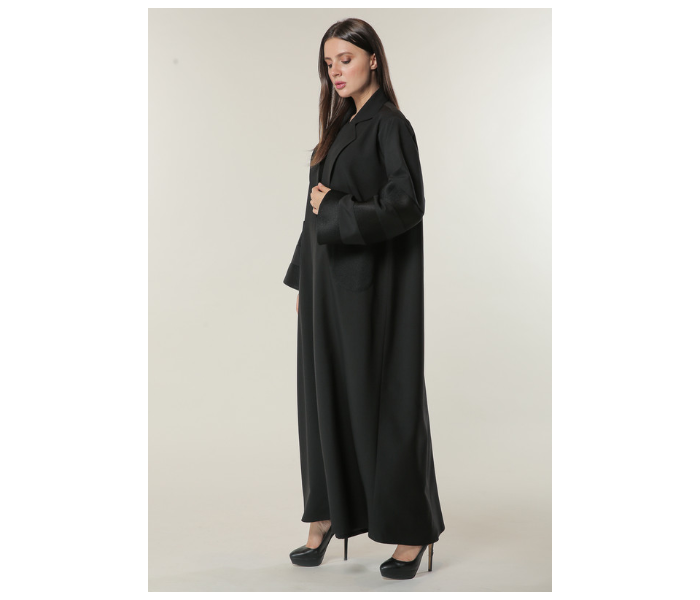 Moistreet Extra Small Black Casual Coat Style Abaya - Zoom Image 2