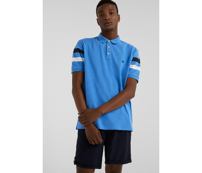 Springfield SS19 Basic Slim Fit Polo T-Shirt Medium For Men - Blue - Zoom Image 3