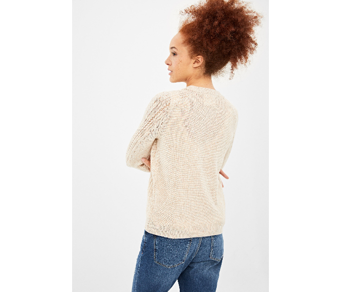 Springfield AW19 Cardigan Tricot Medium For Women - Beige - Zoom Image 2