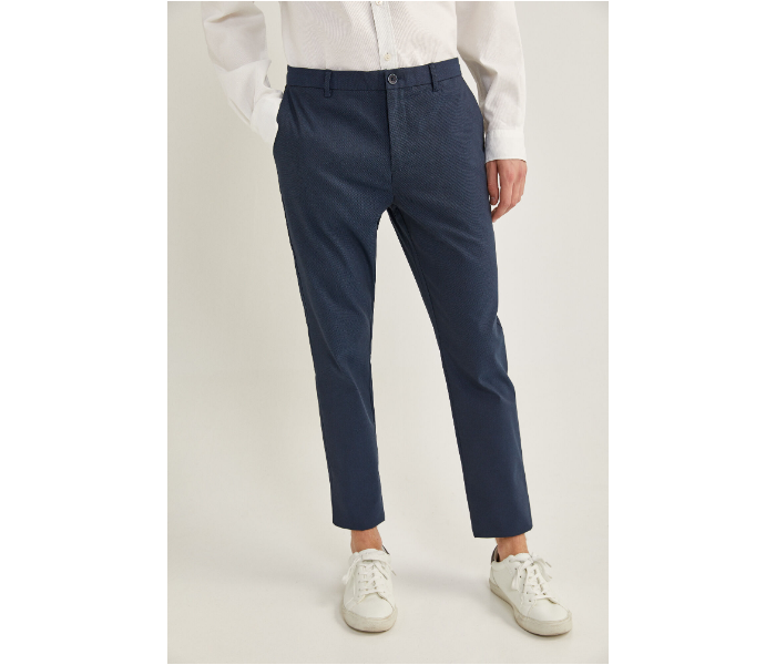 Springfield SS20 Solid Sport Trousers Chinos EU 40 For Men - Dark Blue - Zoom Image 2