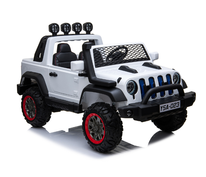 Babylove 29-023A Fc-Jeep Wrangler Rechargable Car With Remote And 2motor Music And Light - White - Zoom Image 6