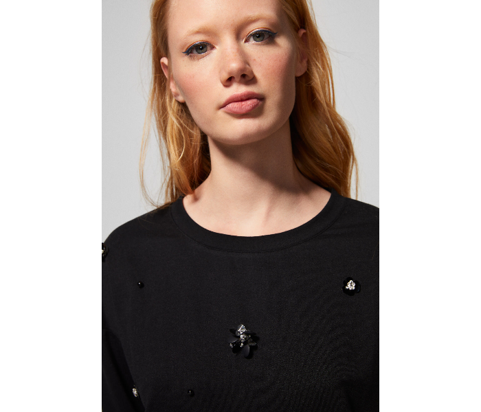 Springfield AW18 Sweat Shirt Medium For Women - Black - Zoom Image 2