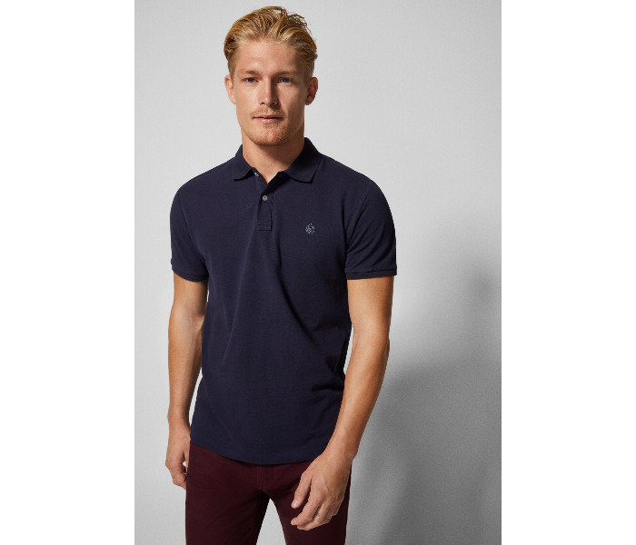 Springfield SS18 Basic Slim Fit Polo T-Shirt XXX-Large For Men - Dark Blue - Zoom Image 4