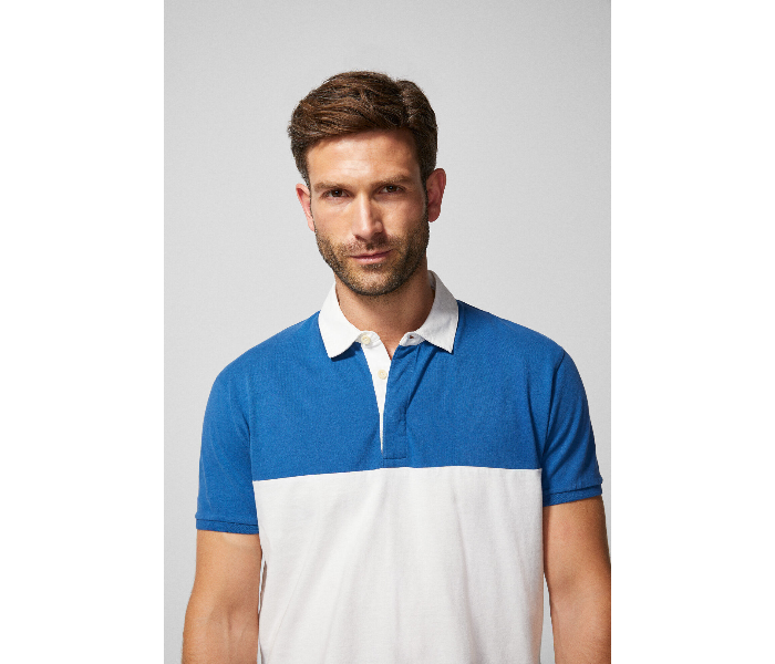 Springfield AW18 Polo Fancy T-Shirt Small For Men - Blue And White - Zoom Image 2