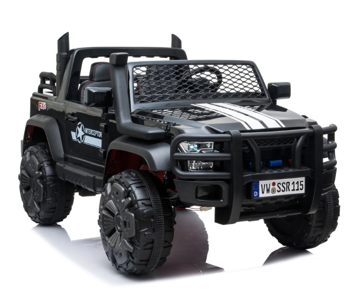 Babylove 29-026A Fc-Jeep Wrangler Rechargable Car With Remote And 2motor Music And Light - Black - Zoom Image 5