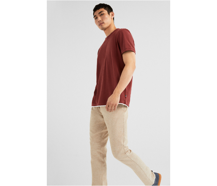 Springfield SS19 Solid Sport Trouser Chinos EU 48 For Men - Beige - Zoom Image 1