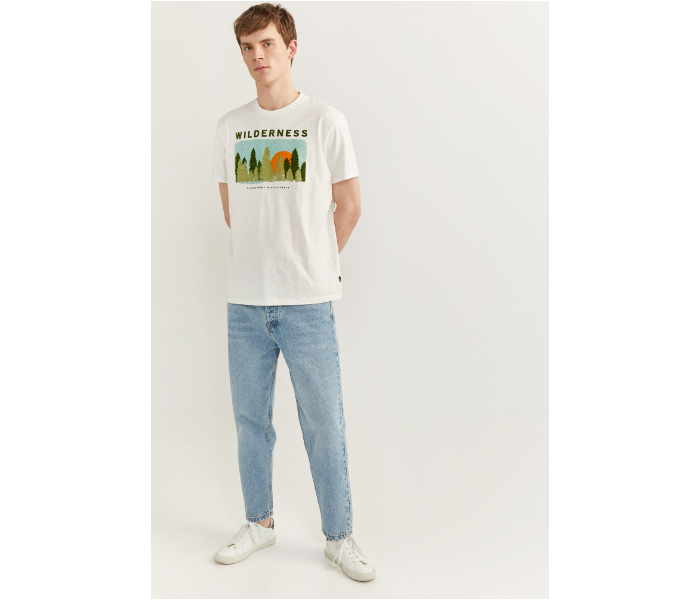 Springfield SS20 SPF Printed Short Sleeve T-shirt Medium - White - Zoom Image 3