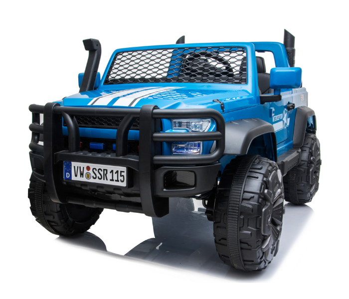 Babylove 29-026A Fc-Jeep Wrangler Rechargable Car With Remote And 2motor Music And Light - Blue - Zoom Image 6