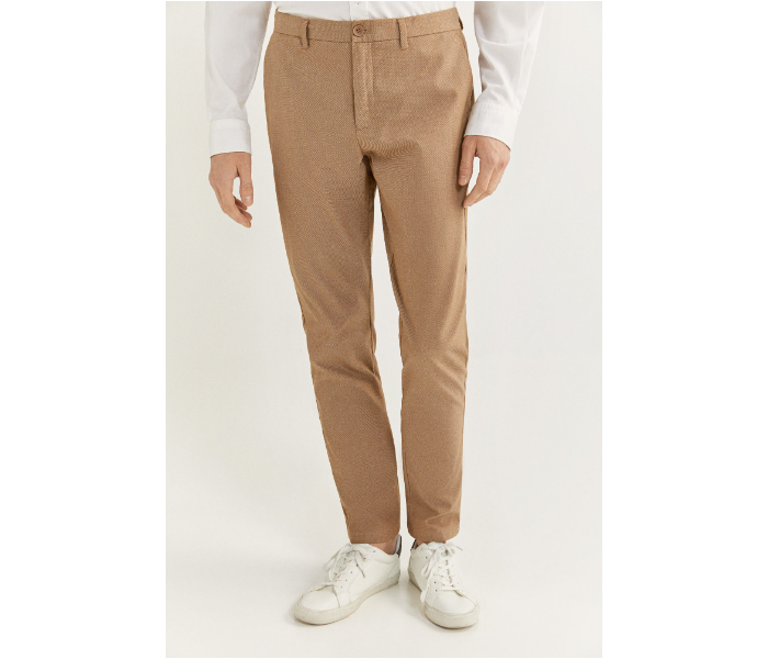 Springfield SS20 Solid Sport Trousers Chinos EU 42 For Men - Camel - Zoom Image 2