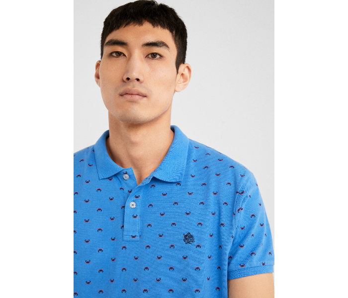 Springfield SS19 Basic Slim Fit Polo T- Shirt X-Small For Men - Blue - Zoom Image 3