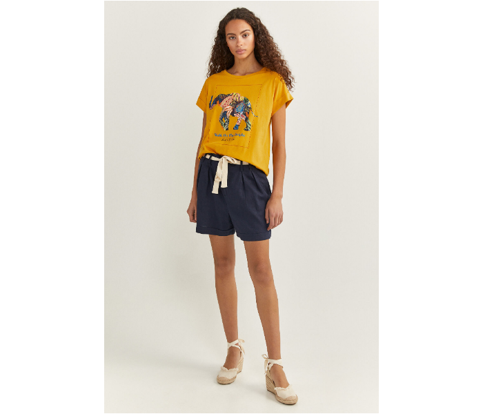 Springfield SS20 Short Sleeve T-Shirt With Design Small For Women - Dark Yellow - Zoom Image 4