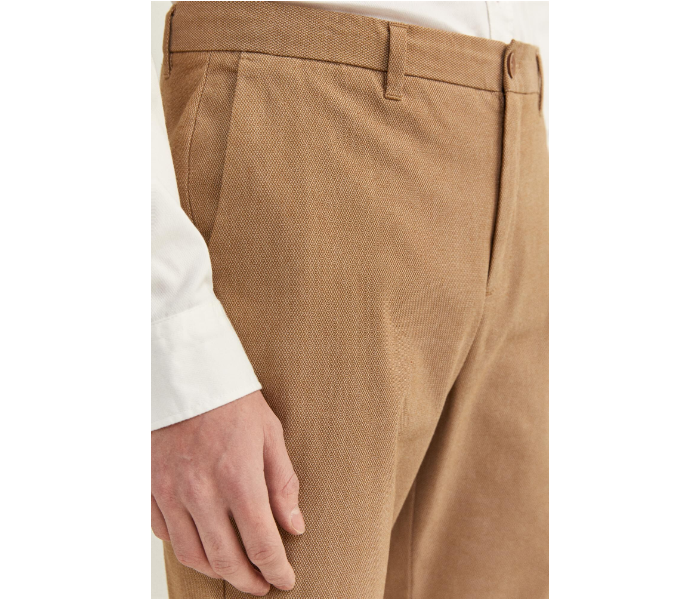 Springfield SS20 Solid Sport Trousers Chinos EU 40 For Men - Camel - Zoom Image 4