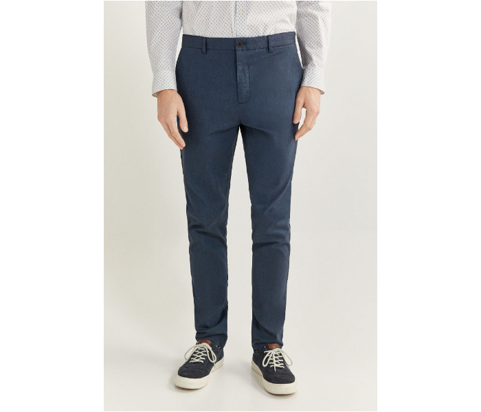 Springfield SS20 Solid Sport Trousers Chinos EU 44 For Men - Navy - Zoom Image 2