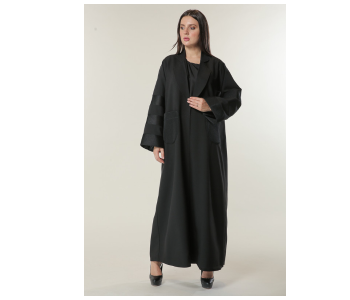 Moistreet Extra Small Black Casual Coat Style Abaya - Zoom Image 1