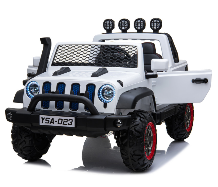 Babylove 29-023A Fc-Jeep Wrangler Rechargable Car With Remote And 2motor Music And Light - White - Zoom Image 5