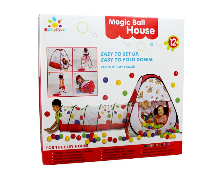 Babylove 19-L1628 Babylove Magic Ball House And Tunnel With 100 Balls - Zoom Image 3