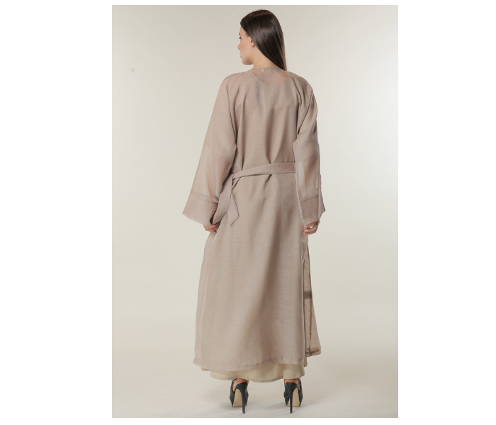 Moistreet Double XL Organza Abaya Set with Beige Under Abaya - Zoom Image 3