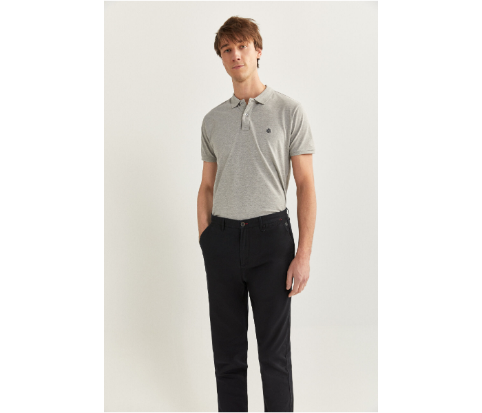 Springfield SS20 Solid Sport Trousers Chinos EU 42 For Men - Black - Zoom Image 3