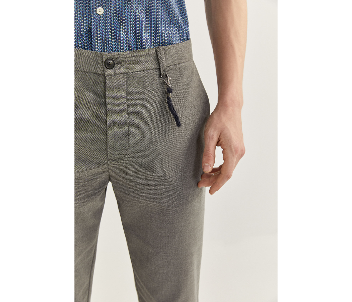 Springfield SS20 Solid Sport Trousers Chinos EU 44 For Men – Dark Silver - Zoom Image 3