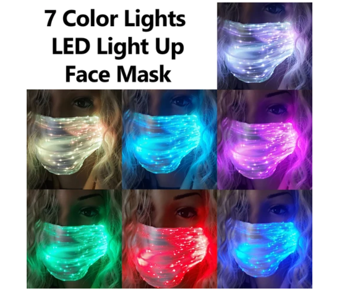 LED Light Up Face Mask  - Zoom Image 1