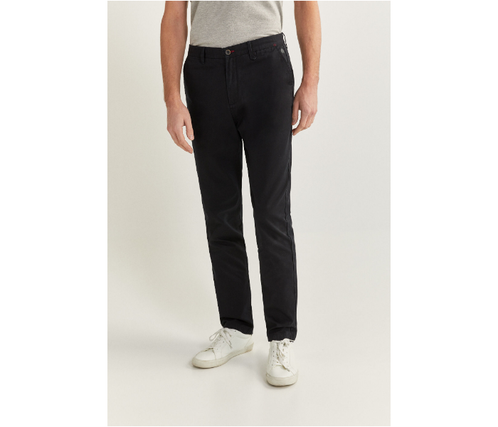 Springfield SS20 Solid Sport Trousers Chinos EU 46 For Men - Black - Zoom Image 2