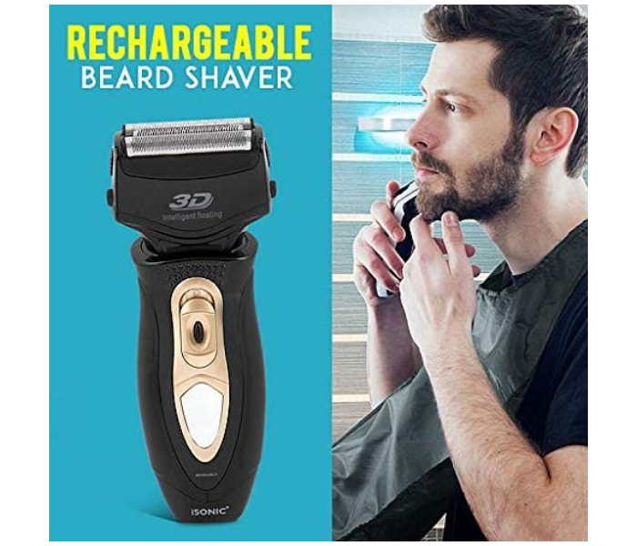 Isonic iH 845 Rechargeable And Washable Men Shaver - Black - Zoom Image 3