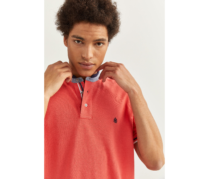 Springfield SS20 Basic Solid Slim Fit Polo T-Shirt Medium For Men - Peach - Zoom Image 1