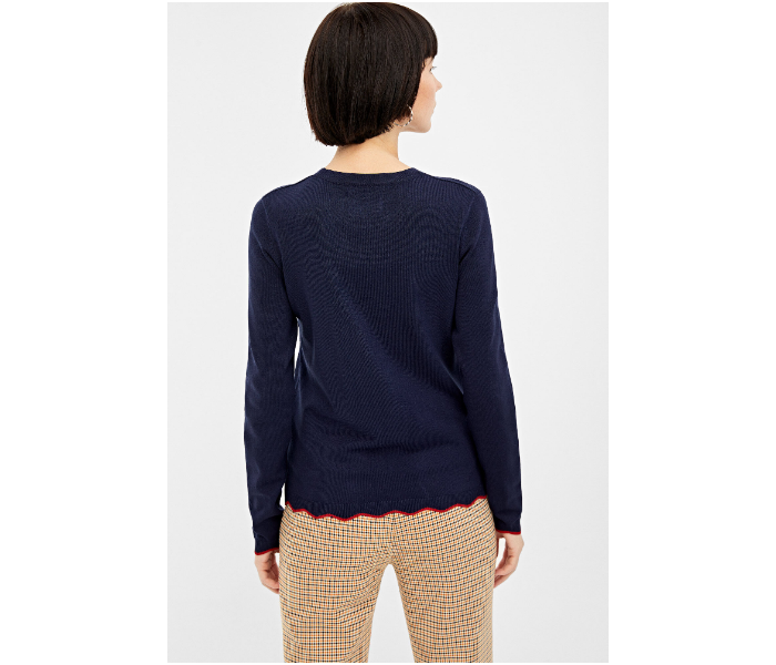 Springfield AW19 Long Sleeve Knitwear Large For Women - Navy - Zoom Image 3