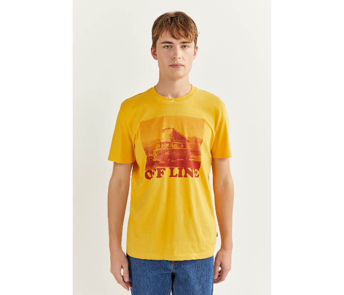 Springfield SS20 SPF Printed Short Sleeve T-shirt Large - Mustard - Zoom Image 2