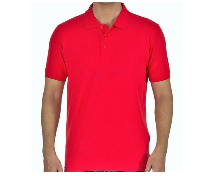 Premium Honey Comb Polo T-Shirt for XXL Men - Red - Zoom Image