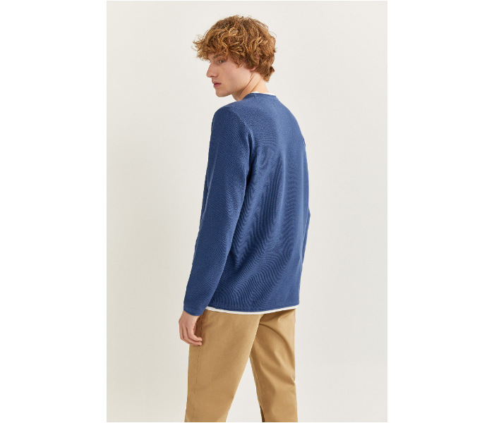 Springfield SS20 Long Sleeve Knitwear Fantasy Cotton X-Large For Men - Blue - Zoom Image 4