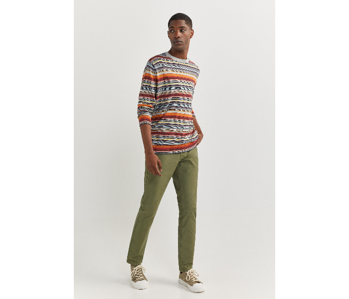 Springfield SS20 Long Sleeve Knitwear Fantasy Cotton Large For Men - Stripes - Zoom Image 1