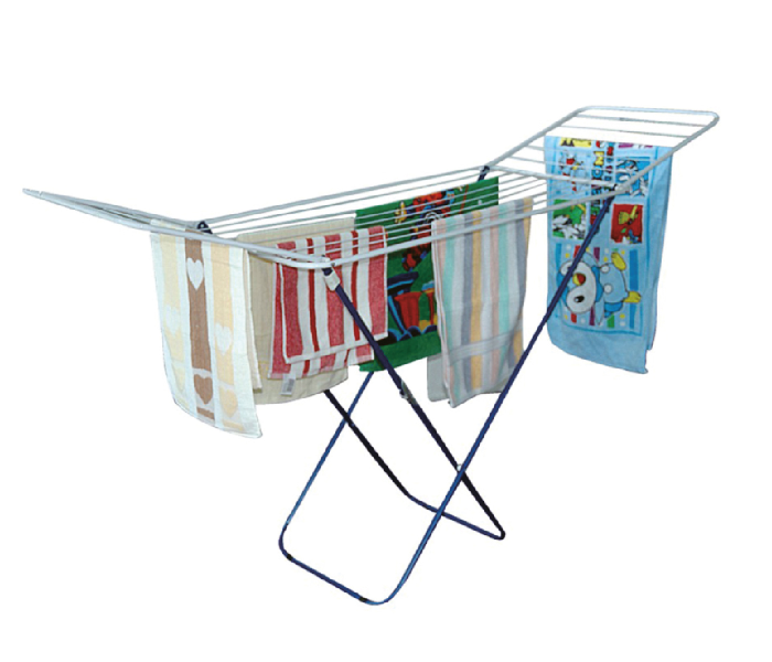 Royalford RF5001 108 x 50 CM Metal Cloth Dryer - White & Blue - Zoom Image 2