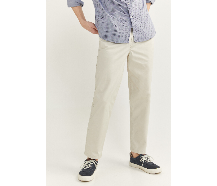 Springfield SS20 Solid Sport Trousers Chinos EU 46 For Men - Cream - Zoom Image 2