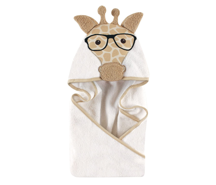 Hudson Baby One Size Unisex Baby Cotton Giraffe Animal Face Hooded Towel  - Zoom Image 1