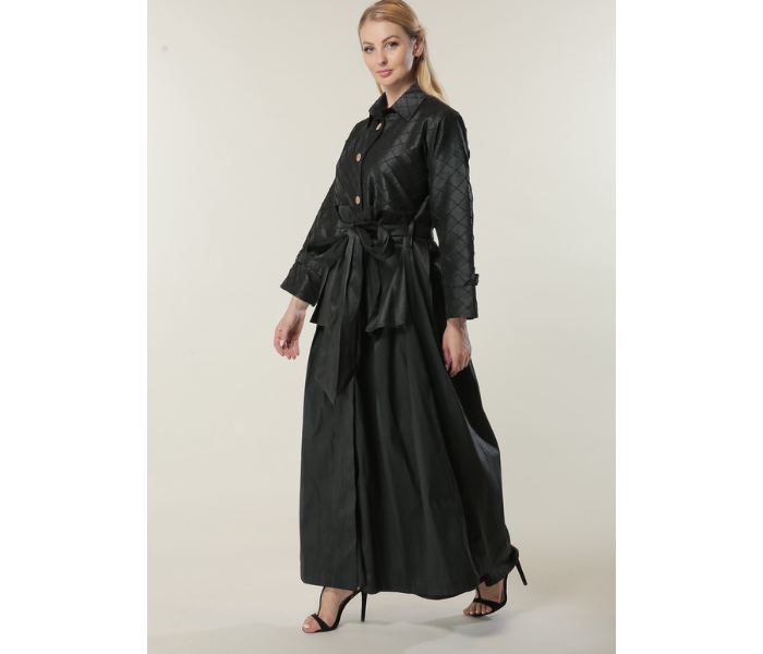 Moistreet Extra Large Uniquely Styled Abaya -Black - Zoom Image 2