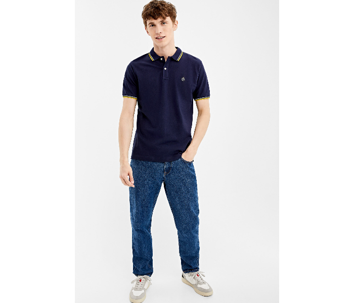 Springfield AW19 Basic Slim Fit Polo T-Shirt X-Small For Men - Navy - Zoom Image 3