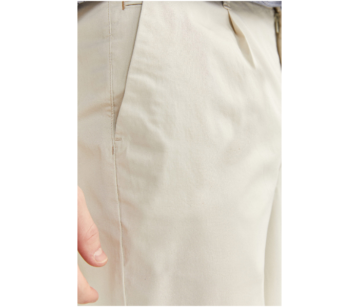 Springfield SS20 Solid Sport Trousers Chinos EU 40 For Men - Cream - Zoom Image 3