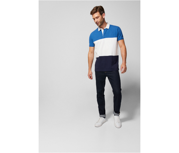 Springfield AW18 Polo Fancy T-Shirt X-Small For Men - Blue And White - Zoom Image 1