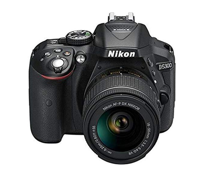 Nikon D5300 24.2MP DSLR Camera with AF-P 18-55mm f 3.5-5.6 Lens VR Kit - Black - Zoom Image 1